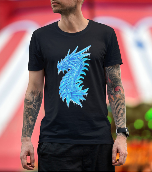 Premium T-Shirt: Ice Dragon Mythical Blue T-Shirt Ice Dragon Mythical Blue T-Shirt