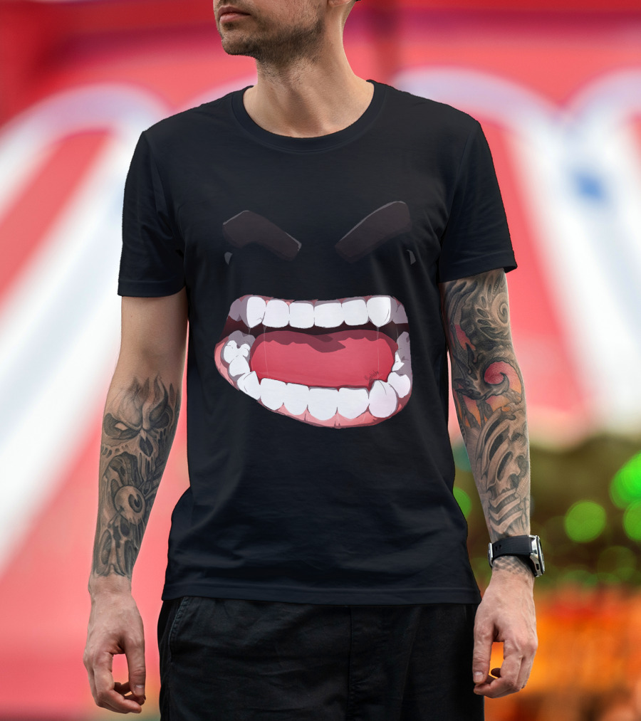 Anger v2.0 Face Expression Graphic with Gritted Teeth T-Shirt