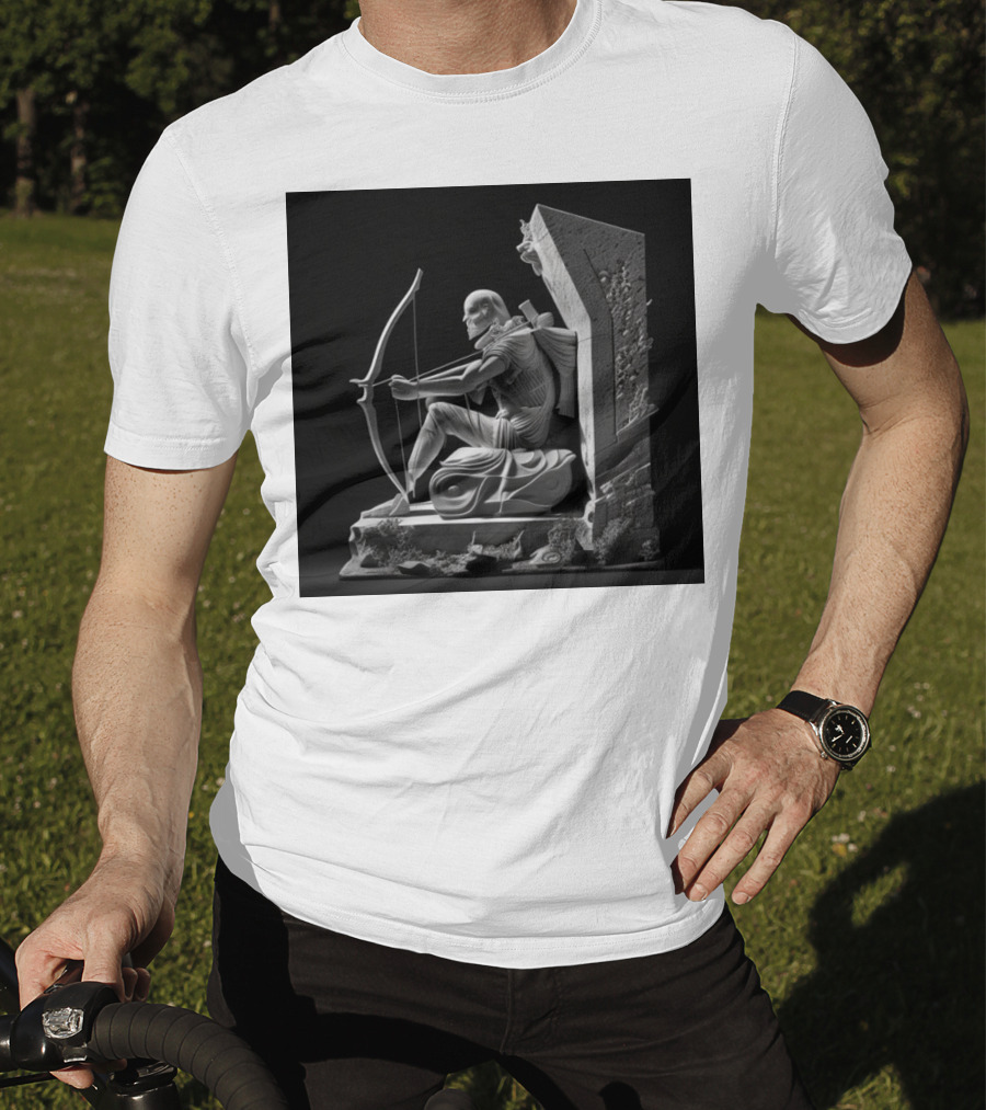 Ong Gia 3 Copy Old Man Archer Statue T-Shirt