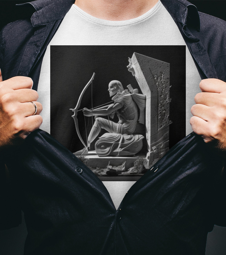 Ong Gia 3 Copy Old Man Archer Statue T-Shirt