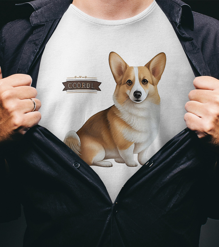 Coor D L Cute Corgi Dog T-Shirt