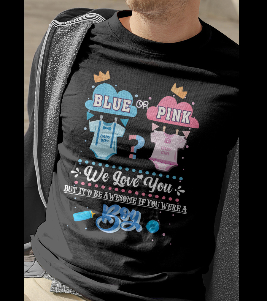 Blue Or Pink Baby Boy Girl Boy T-Shirt