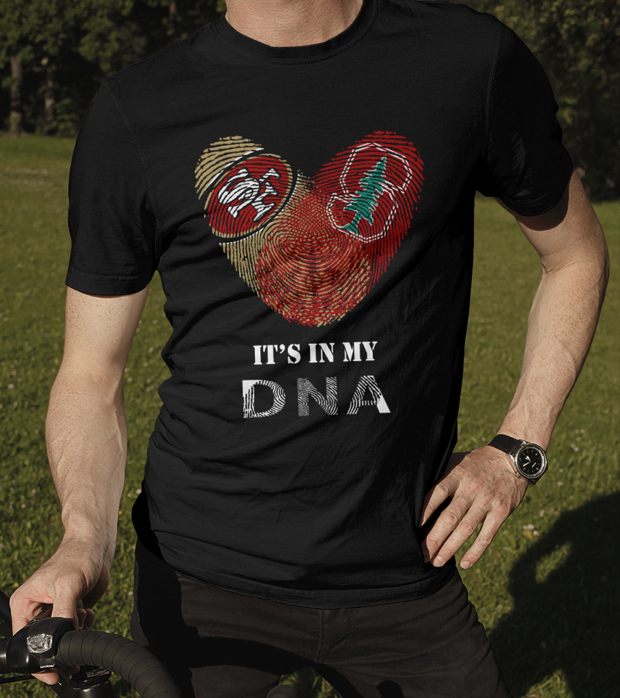 49ers Stanford Cardinal Love Dna Fingerprints T-Shirt