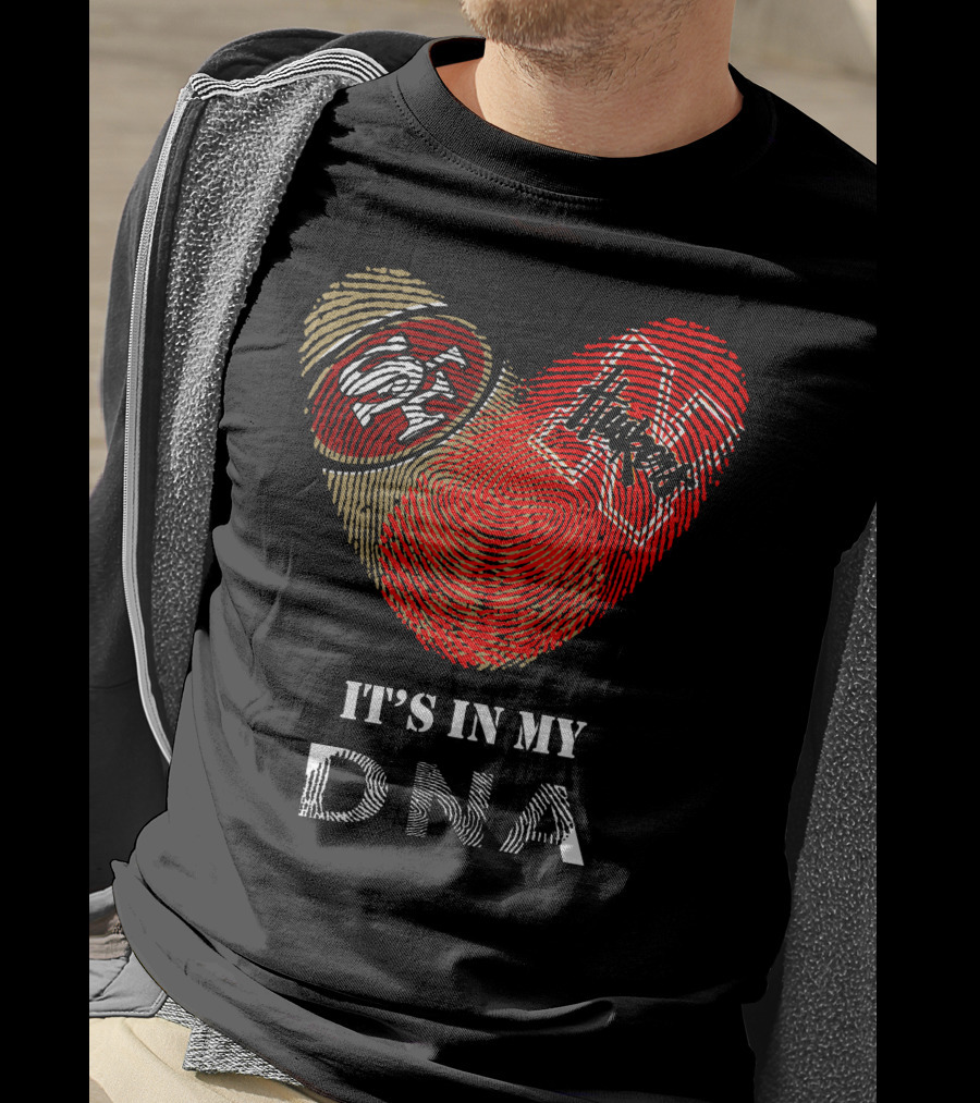 49Ers Nebraska Cornhuskers Fingerprint Heart DNA T-Shirt