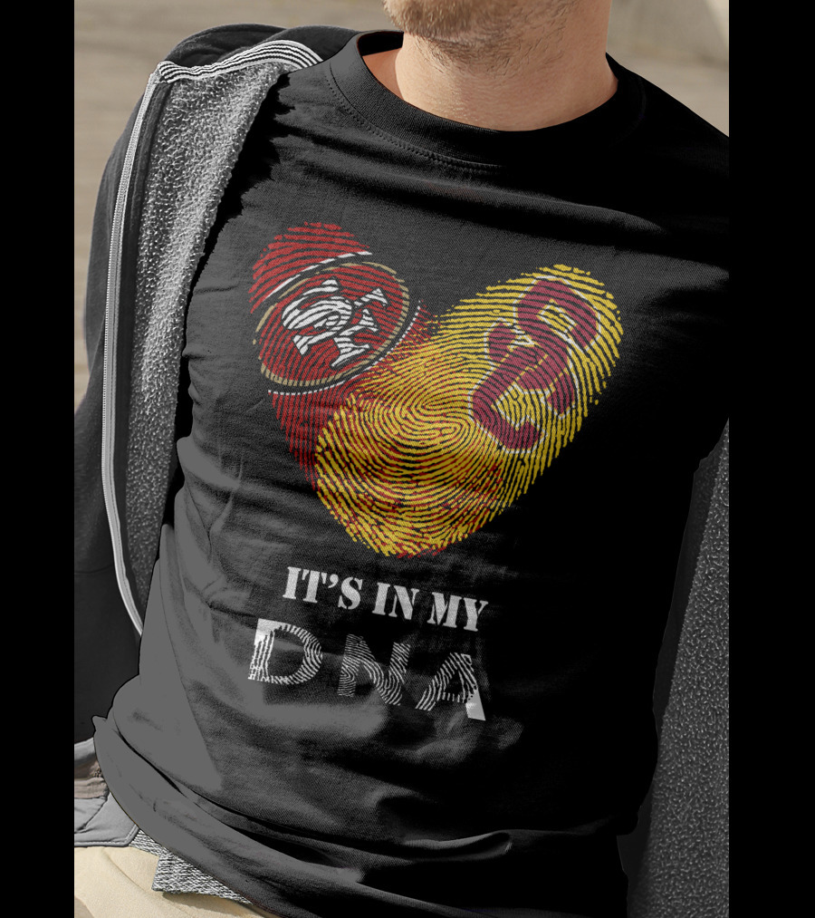 49Ers USC Trojans DNA Fingerprint Heart T-Shirt
