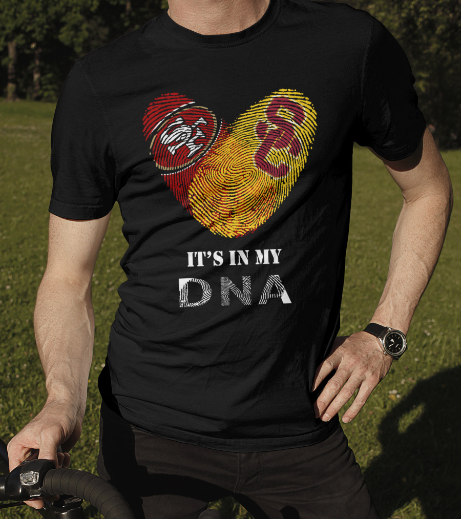 49Ers USC Trojans DNA Fingerprint Heart T-Shirt