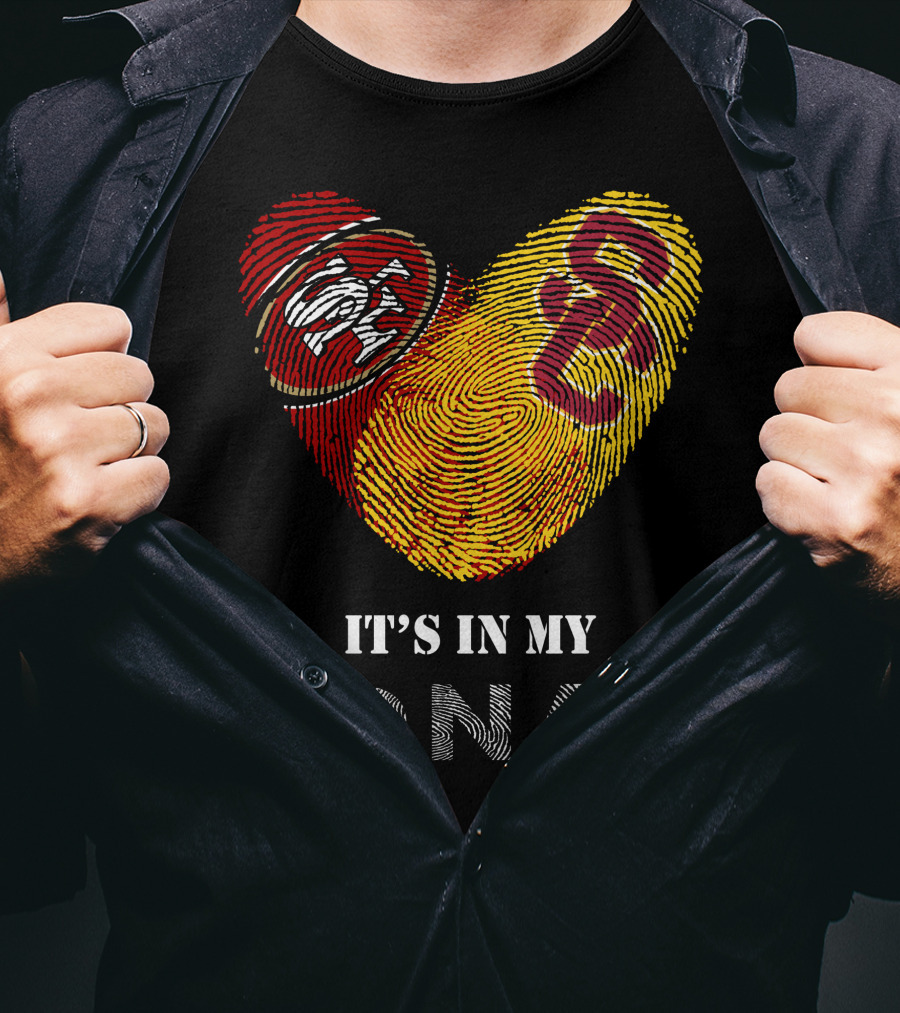 49Ers USC Trojans DNA Fingerprint Heart T-Shirt