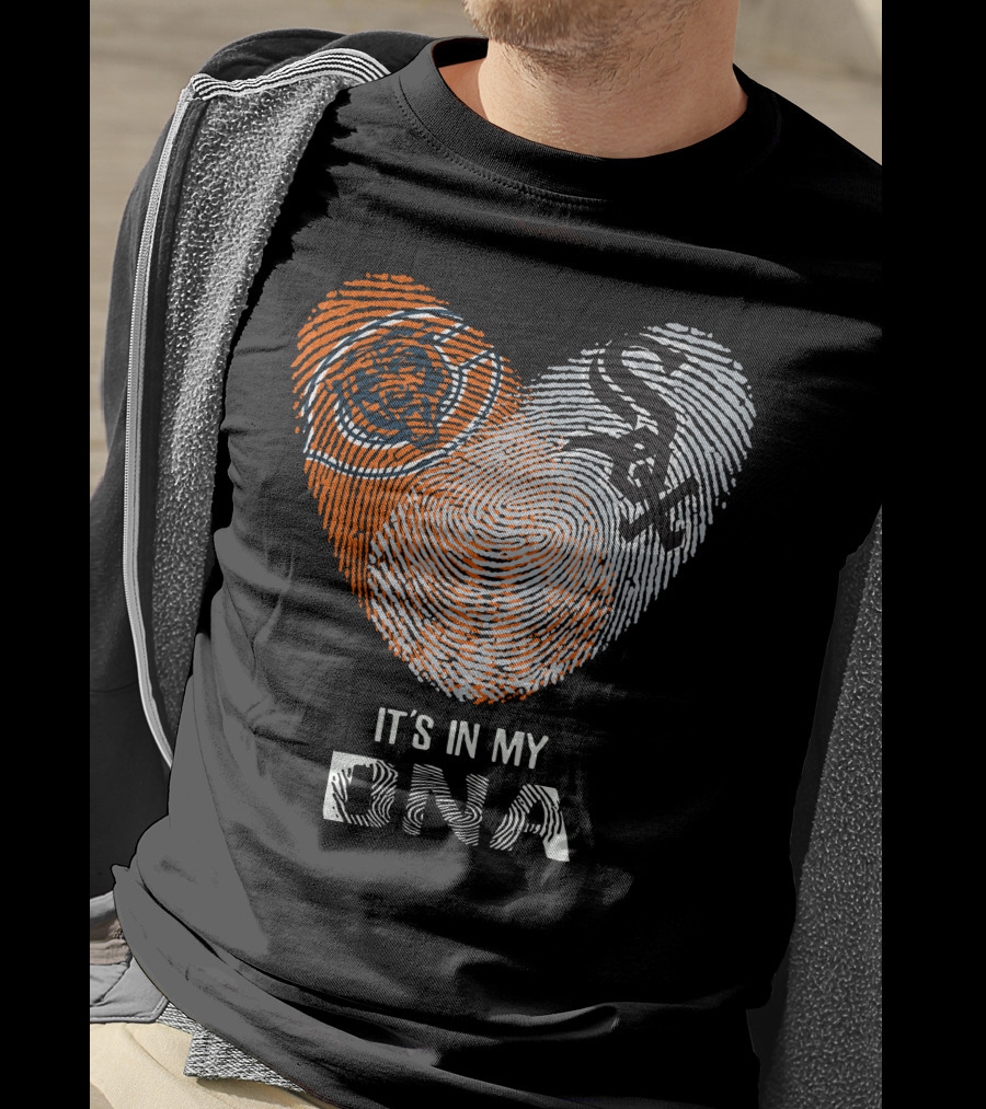 Bears White Sox It’s In My DNA Fingerprint Heart T-Shirt