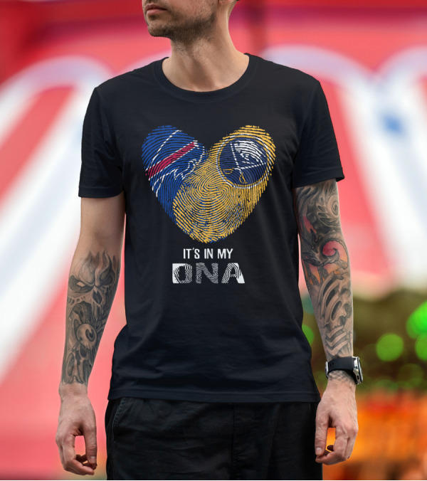 Premium T-Shirt: Bills Sabres Heart Fingerprint It's In My DNA T-Shirt Bills Sabres Heart Fingerprint It's In My DNA T-Shirt