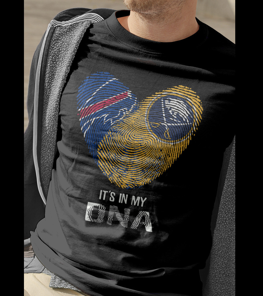 Bills Sabres Heart Fingerprint It's In My DNA T-Shirt