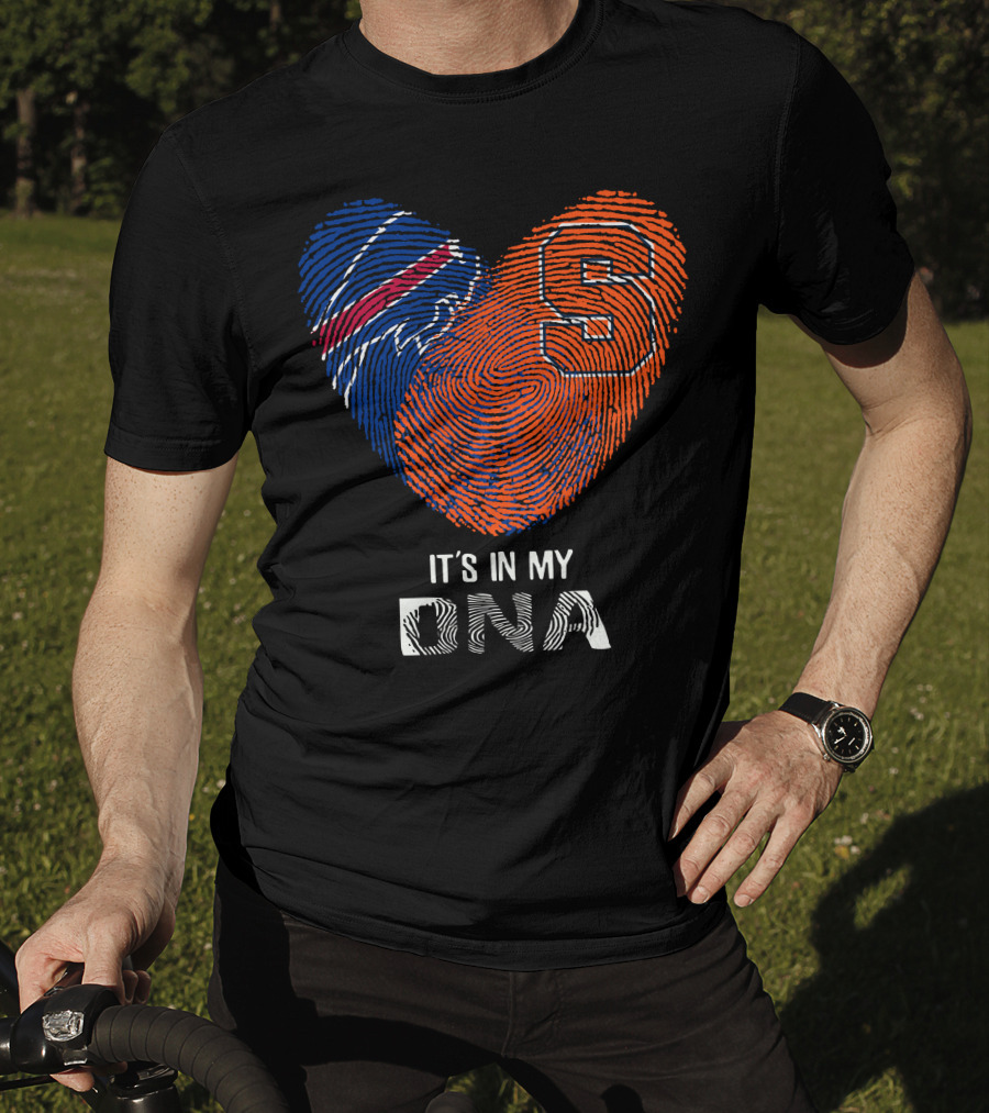 Bills Syracuse It's In My DNA Heart Fingerprint T-Shirt