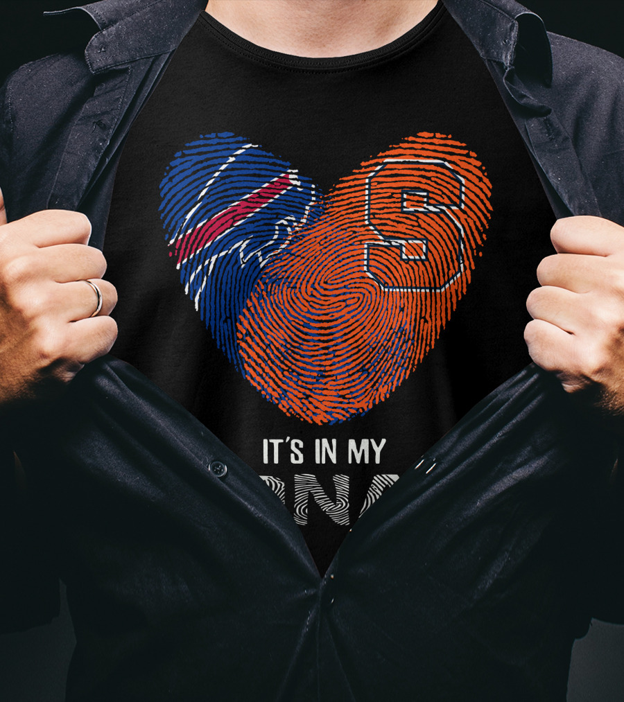 Bills Syracuse It's In My DNA Heart Fingerprint T-Shirt