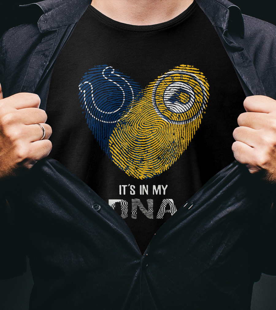 Colts Pacers It's In My Dna Heart Fingerprint Pride Indianapolis Fan T-Shirt