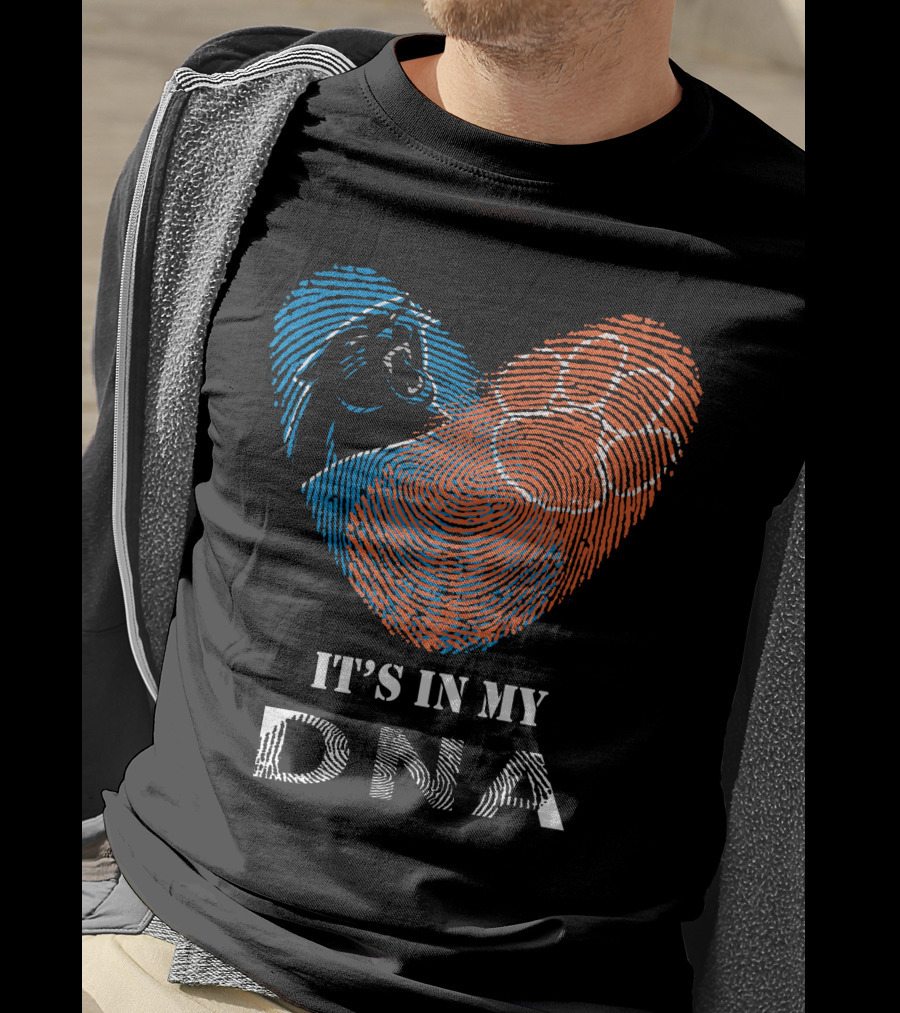 Panthers Clemson Tigers Heart Fingerprint Paw It's In My Dna T-Shirt
