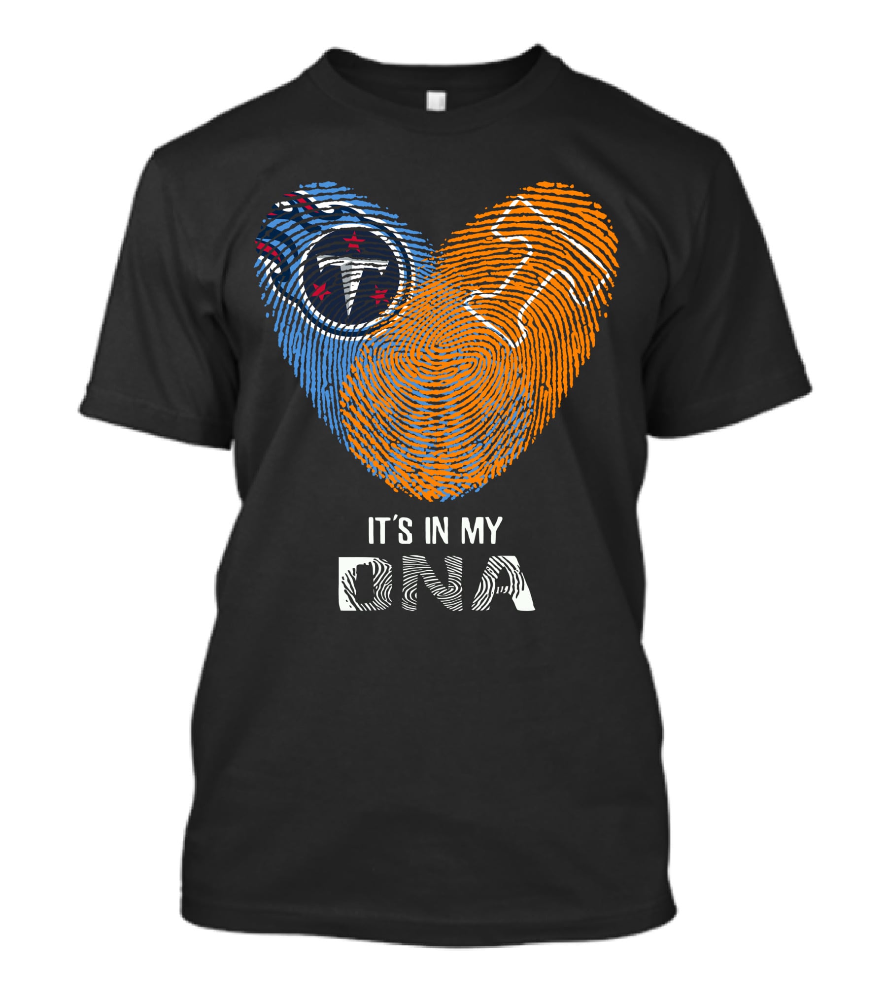 Tennessee Titans It's In My DNA Fingerprint Heart With Team T-Shirt