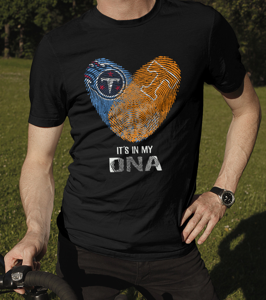Tennessee Titans It's In My DNA Fingerprint Heart With Team T-Shirt