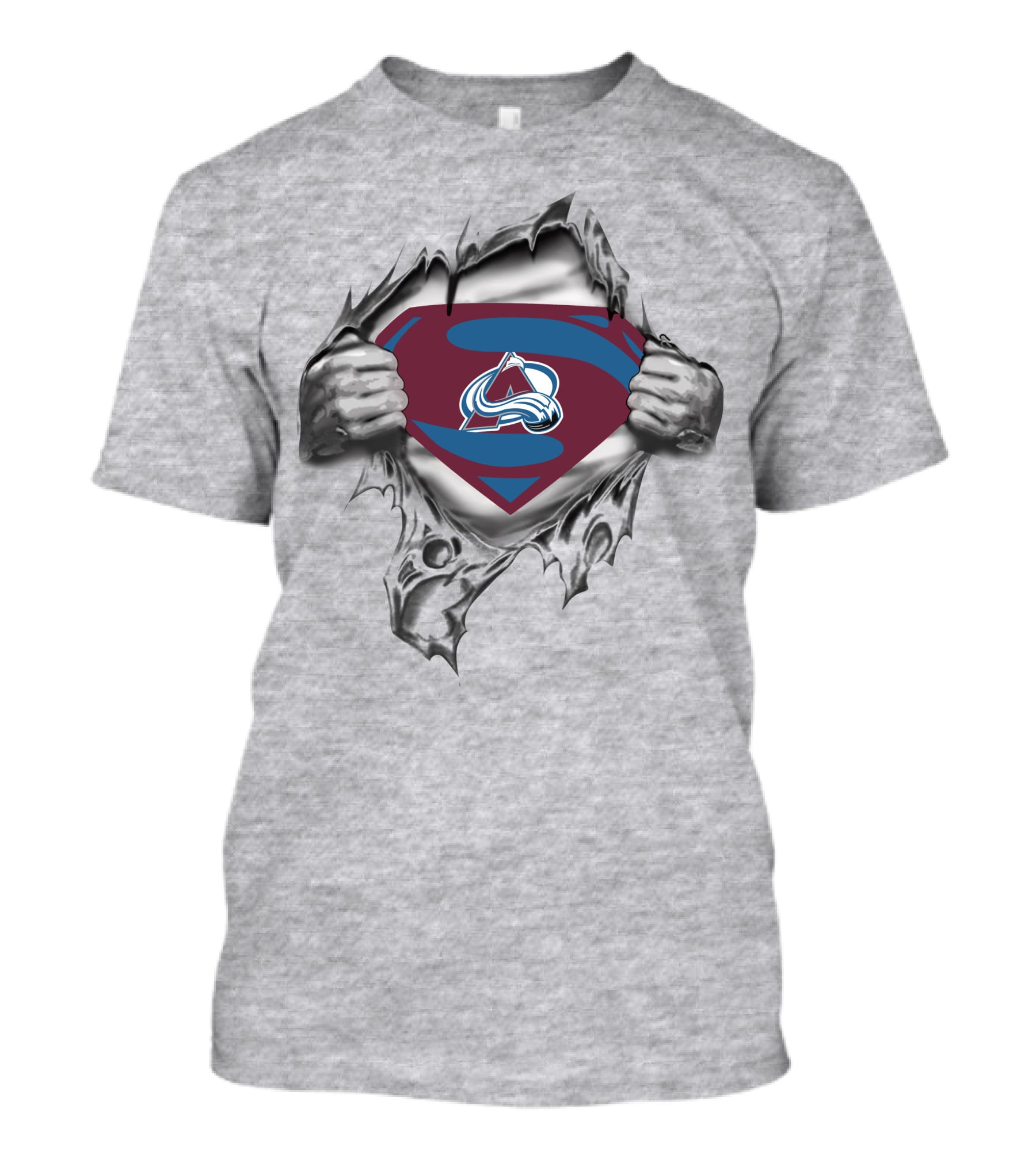 Colorado Avalanche Superman Logo Superhero T-Shirt