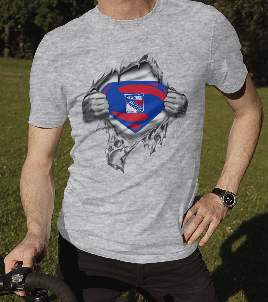 New York Rangers Superman Logo Mashup T-Shirt