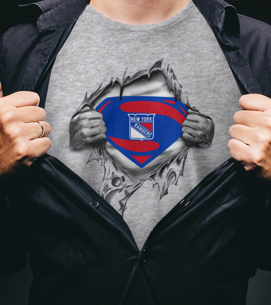 New York Rangers Superman Logo Mashup T-Shirt