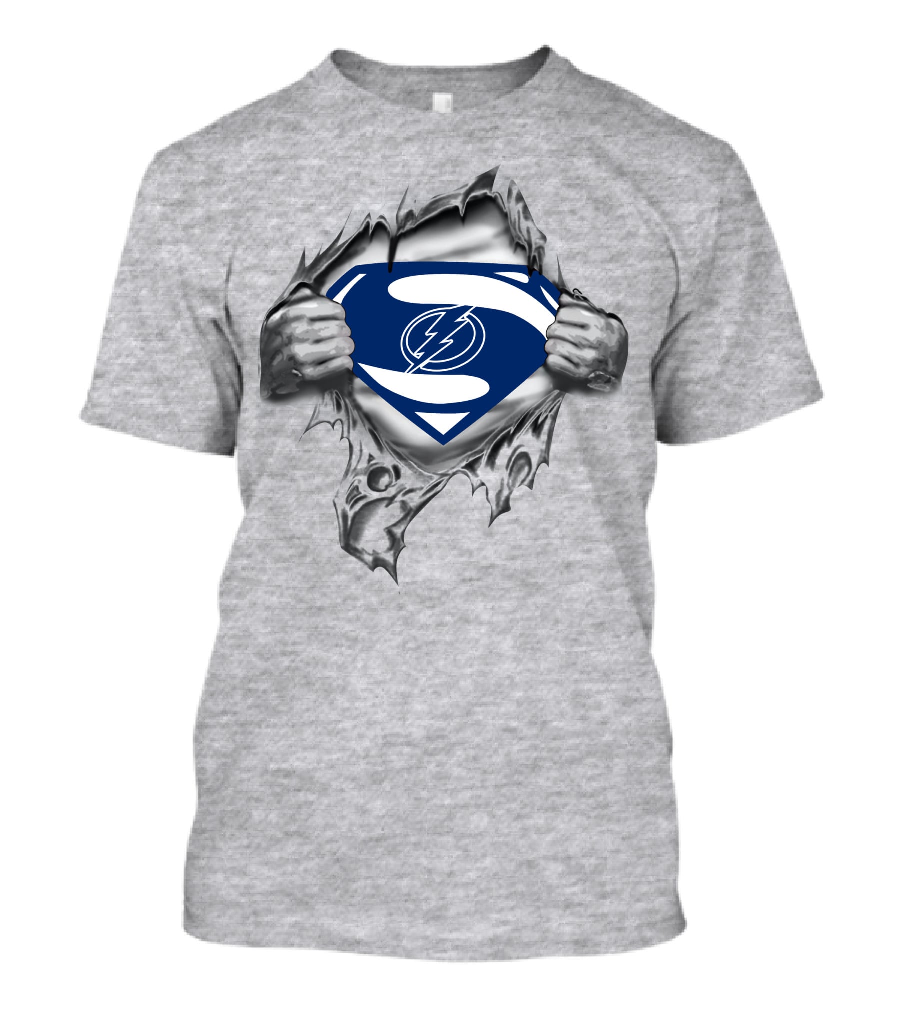 Tampa Bay Lightning Superman Logo Crossover T-Shirt
