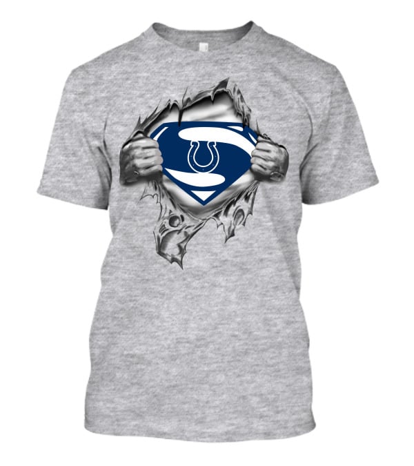 Colts Superman Logo Ripped Chest Iconic T-Shirt