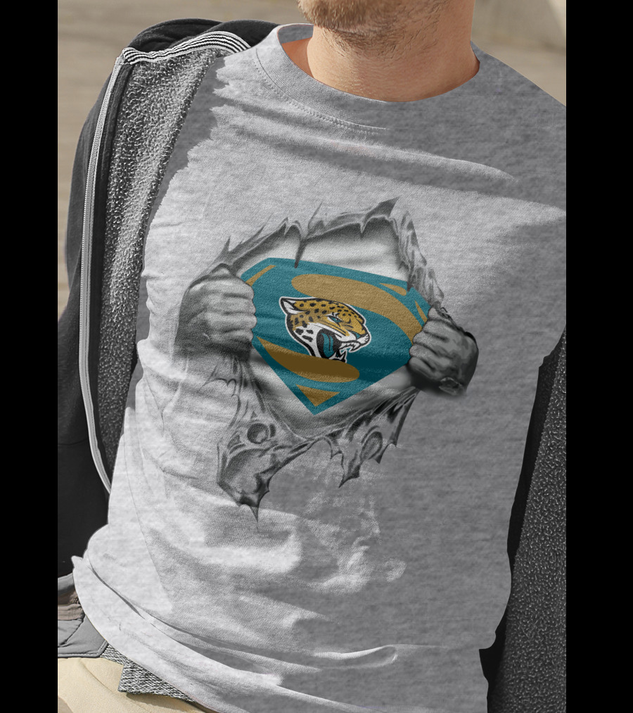 Jaguars Super Logo Reveal With Shield And Jaguar Head T-Shirt