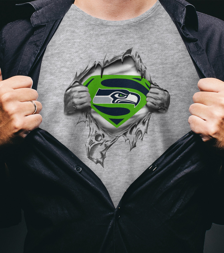 Seahawks Logo Revealed Super Man T-Shirt