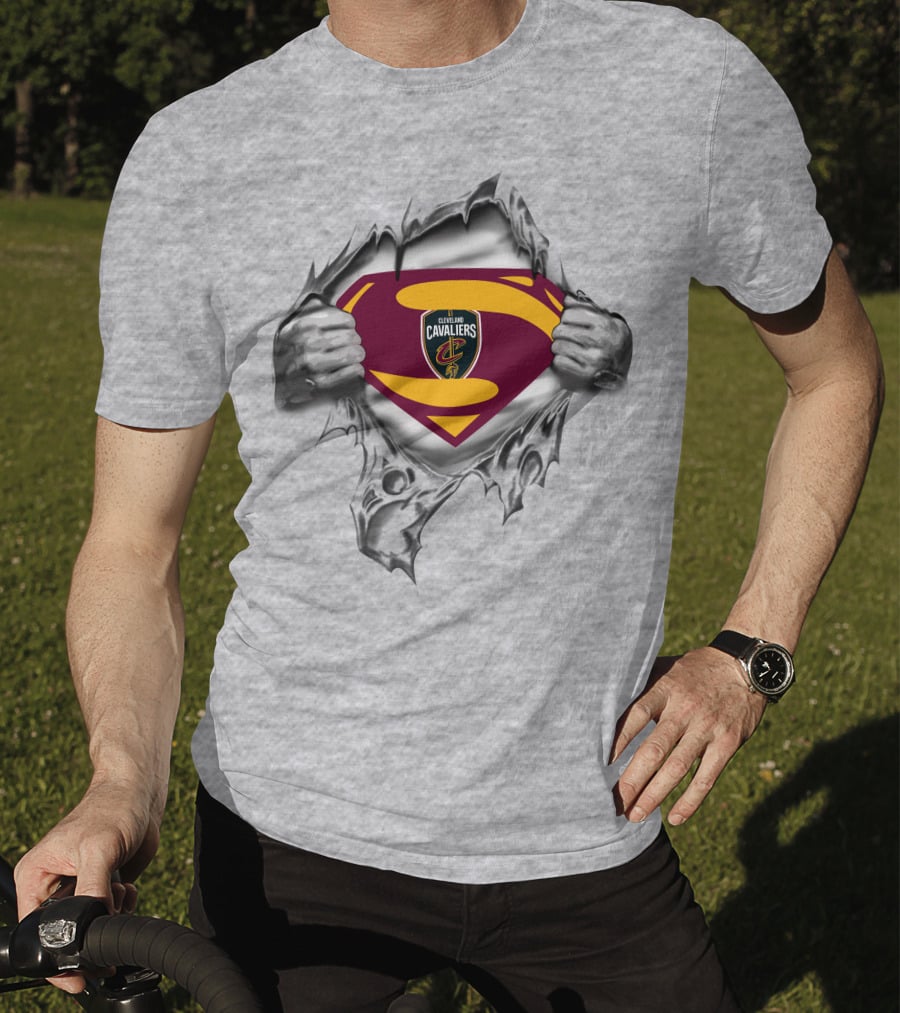 Cleveland Cavaliers Superman Logo Tear T-Shirt