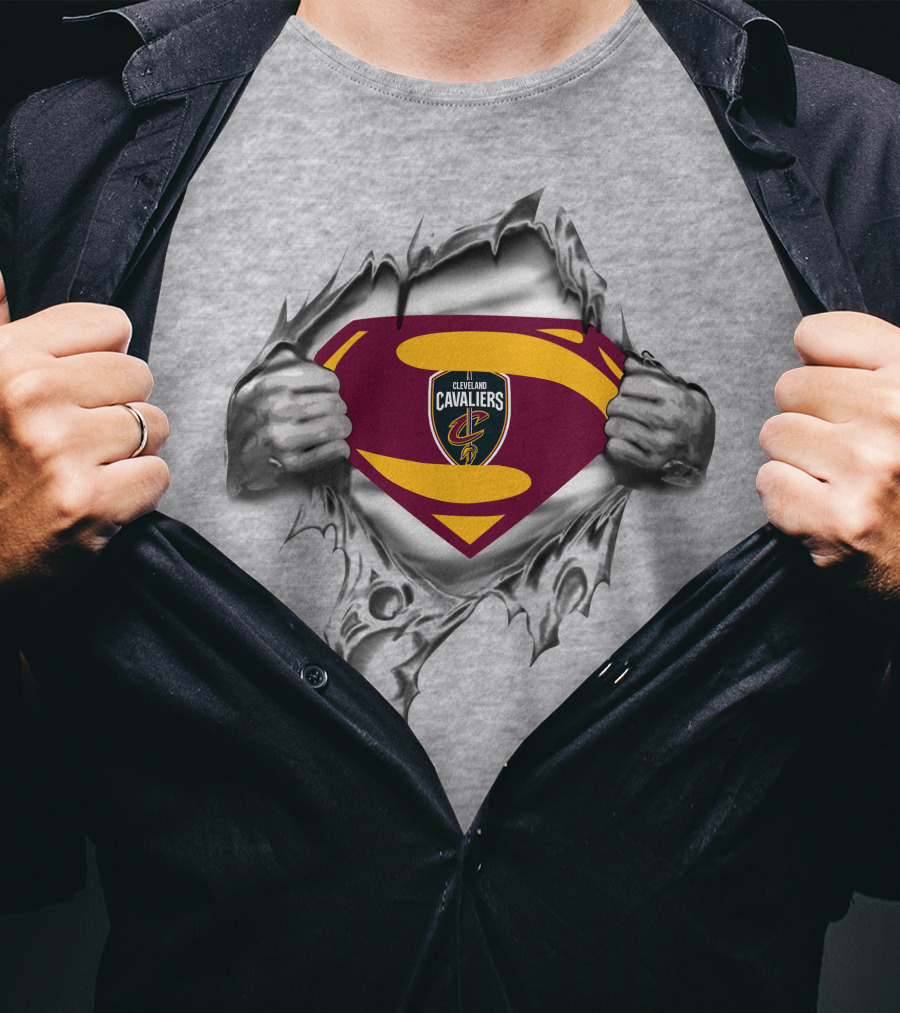 Cleveland Cavaliers Superman Logo Tear T-Shirt