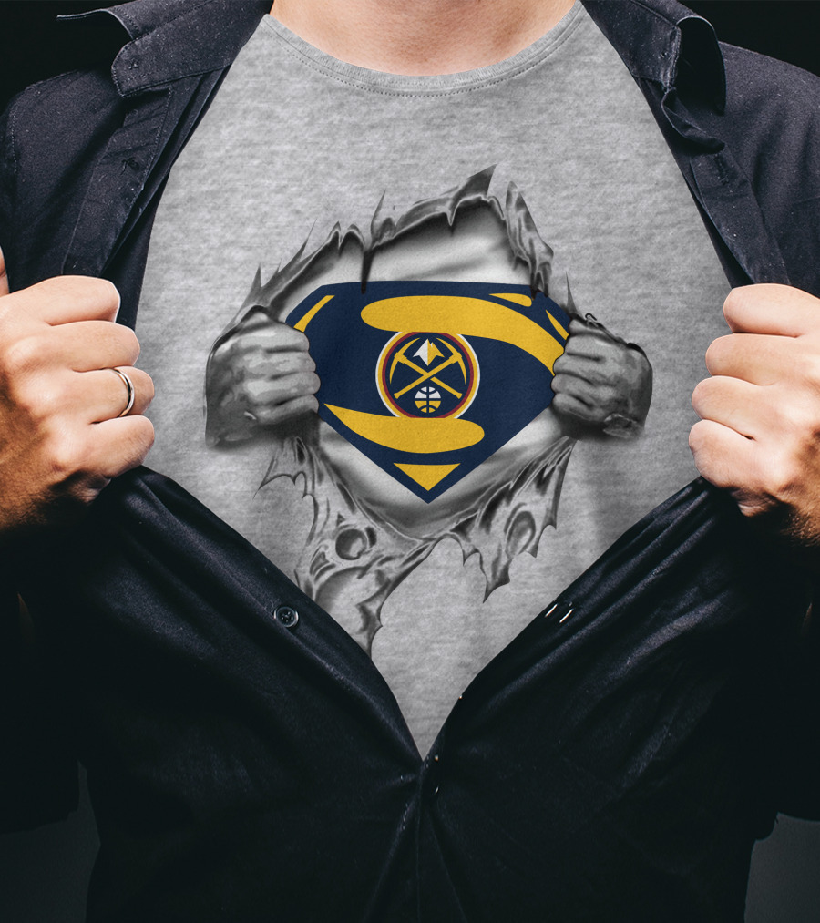 Denver Nuggets Superman Logo Burst T-Shirt