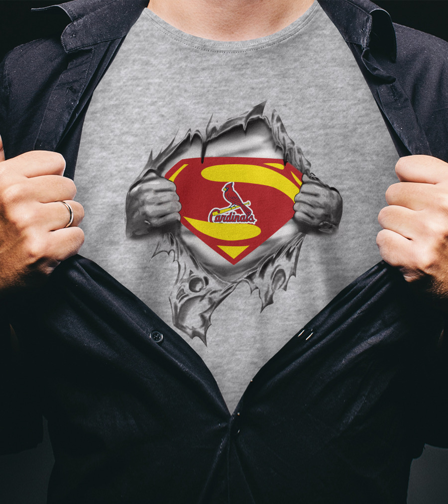 St Louis Cardinals Superman Logo Mashup T-Shirt