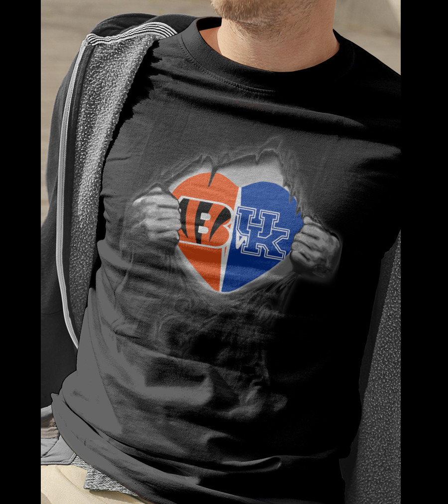 Bengals Kentucky UK Heart Logo T-Shirt