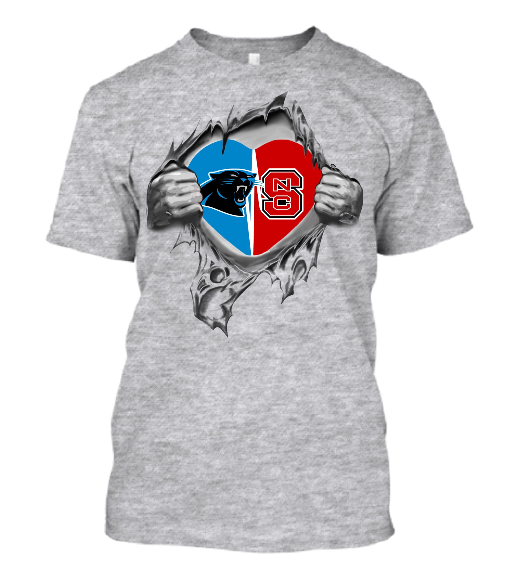 Carolina Panthers NC State Heart T-Shirt