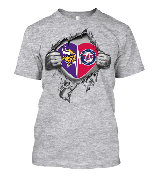 Vikings Twins Minnesota It's In My Heart T-Shirt