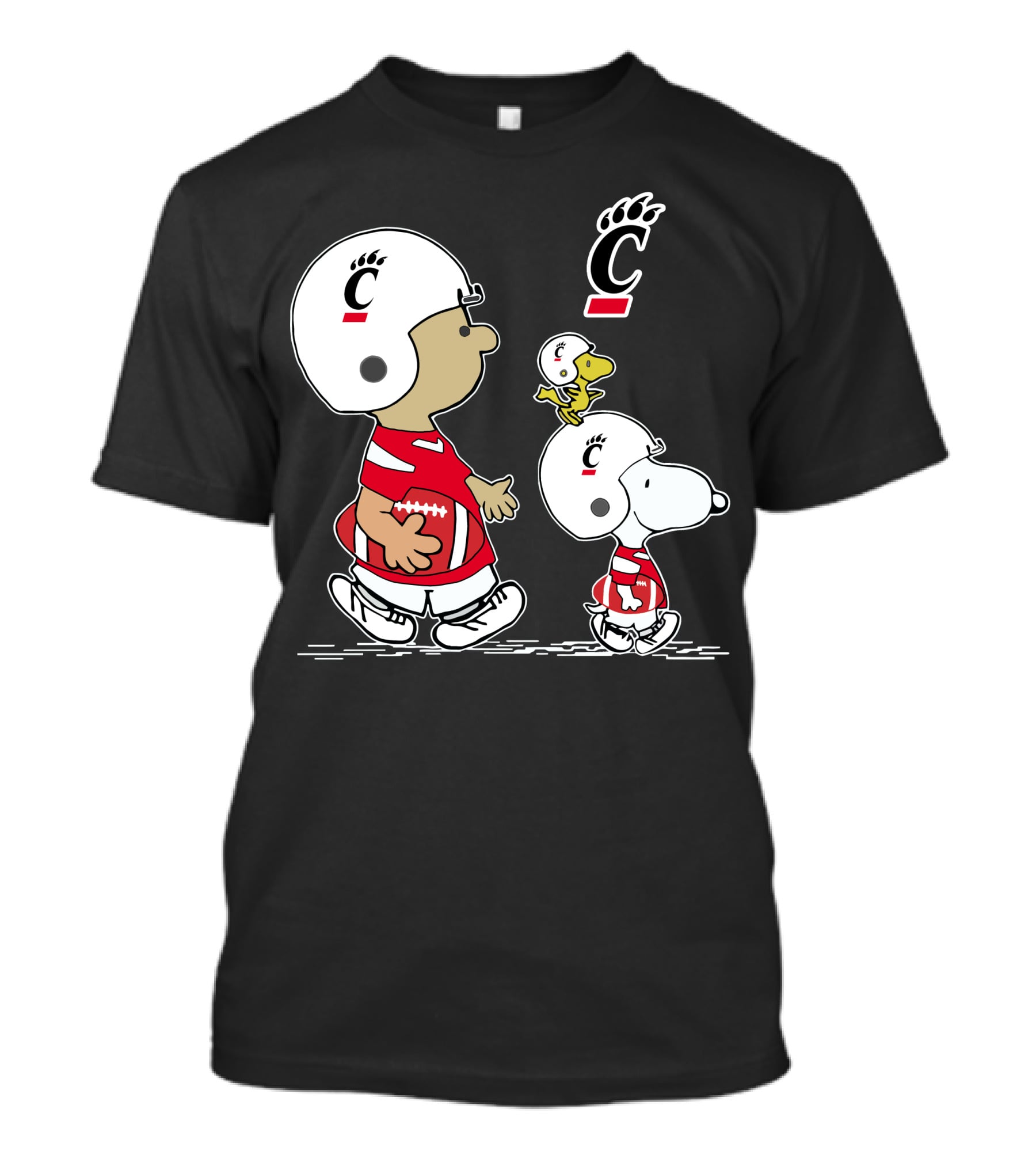 Cincinnati Bearcats Peanuts Characters Football Helmets And Jerseys T-Shirt