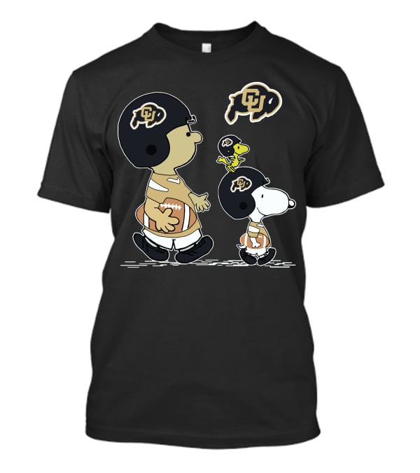 Colorado Buffaloes Peanuts Snoopy Woodstock Football Helments T-Shirt