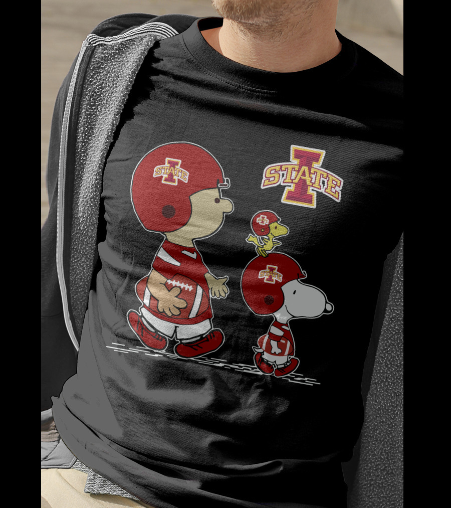 Iowa State Cyclones Snoopy And Woodstock Football Gear T-Shirt