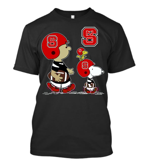 NC State Wolfpack Snoopy Football Helmet Peanuts Characters T-Shirt