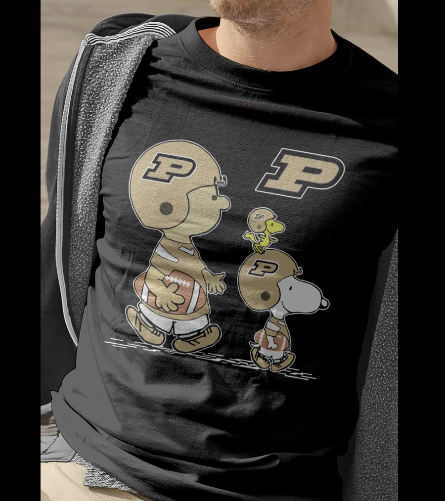 Purdue Peanuts Snoopy Football Helmet T-Shirt
