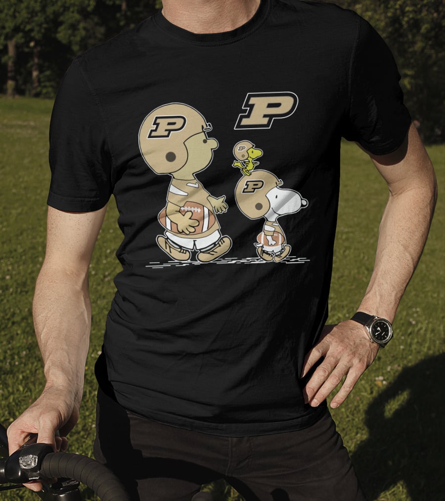 Purdue Peanuts Snoopy Football Helmet T-Shirt