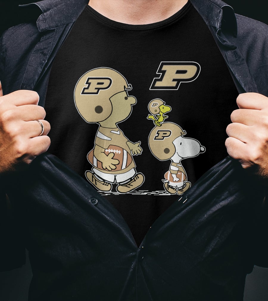 Purdue Peanuts Snoopy Football Helmet T-Shirt