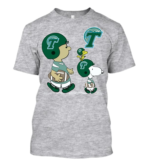 Tulane Football Snoopy And Woodstock Peanuts Characters T-Shirt