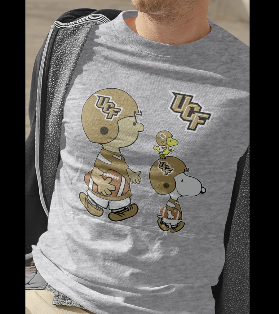 UCF Snoopy Football Charlie Woodstock Helmet Peanuts T-Shirt