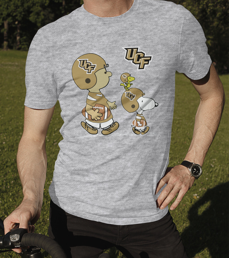 UCF Snoopy Football Charlie Woodstock Helmet Peanuts T-Shirt
