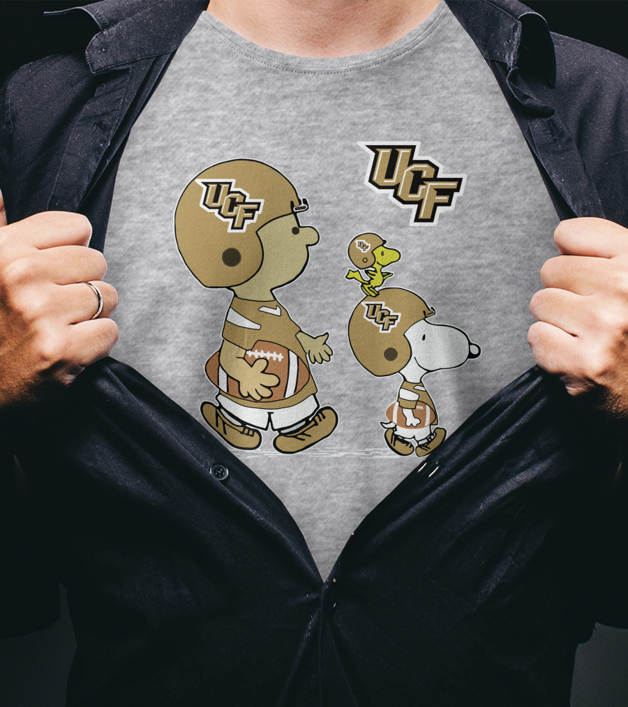 UCF Snoopy Football Charlie Woodstock Helmet Peanuts T-Shirt