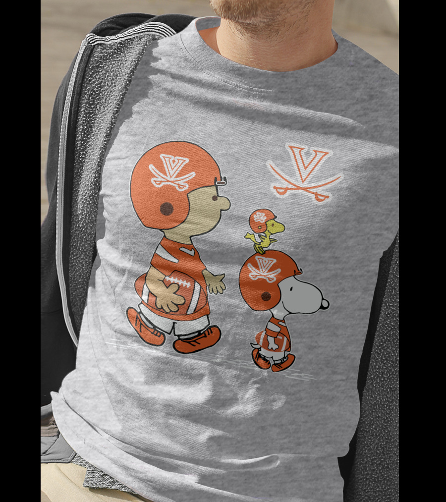 Virginia Cavaliers Snoopy Charlie Brown Football Peanuts T-Shirt