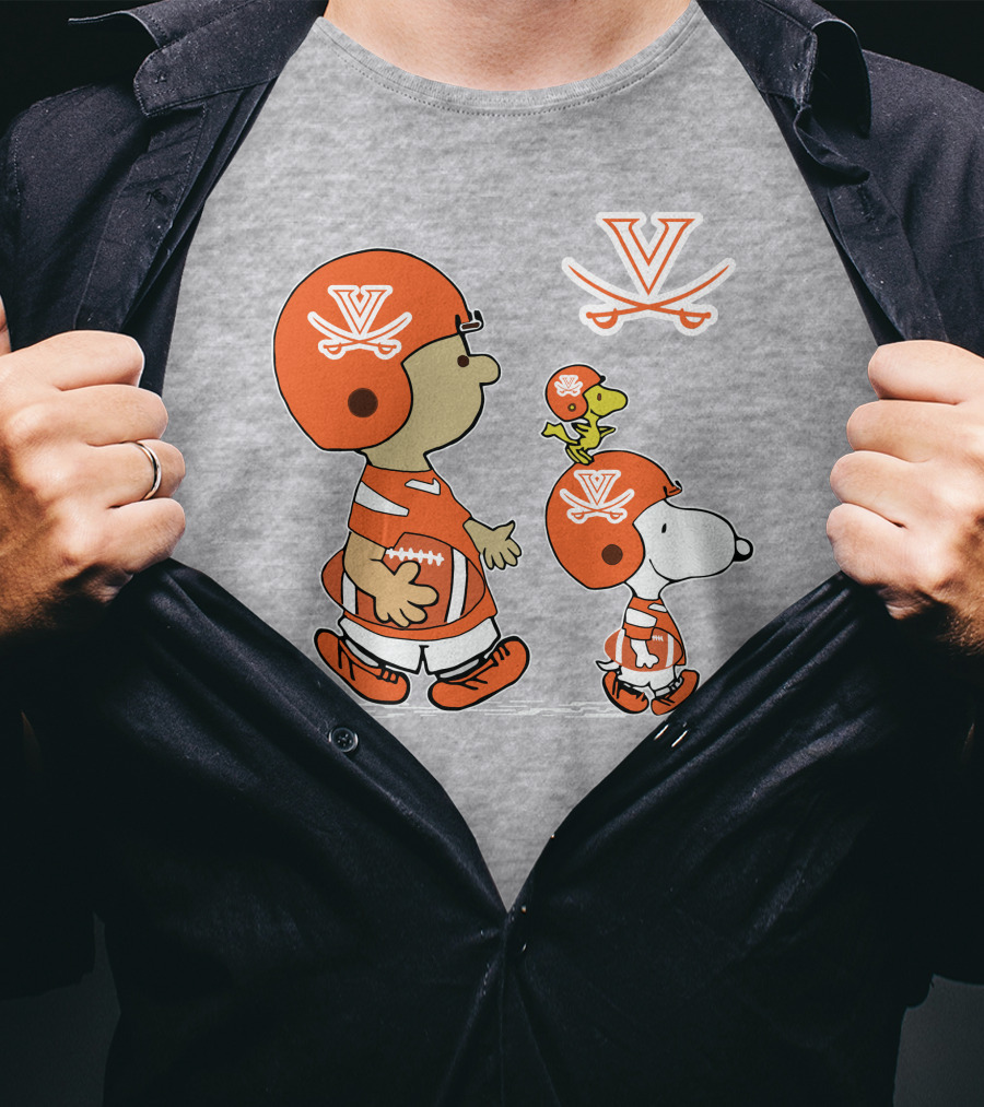 Virginia Cavaliers Snoopy Charlie Brown Football Peanuts T-Shirt