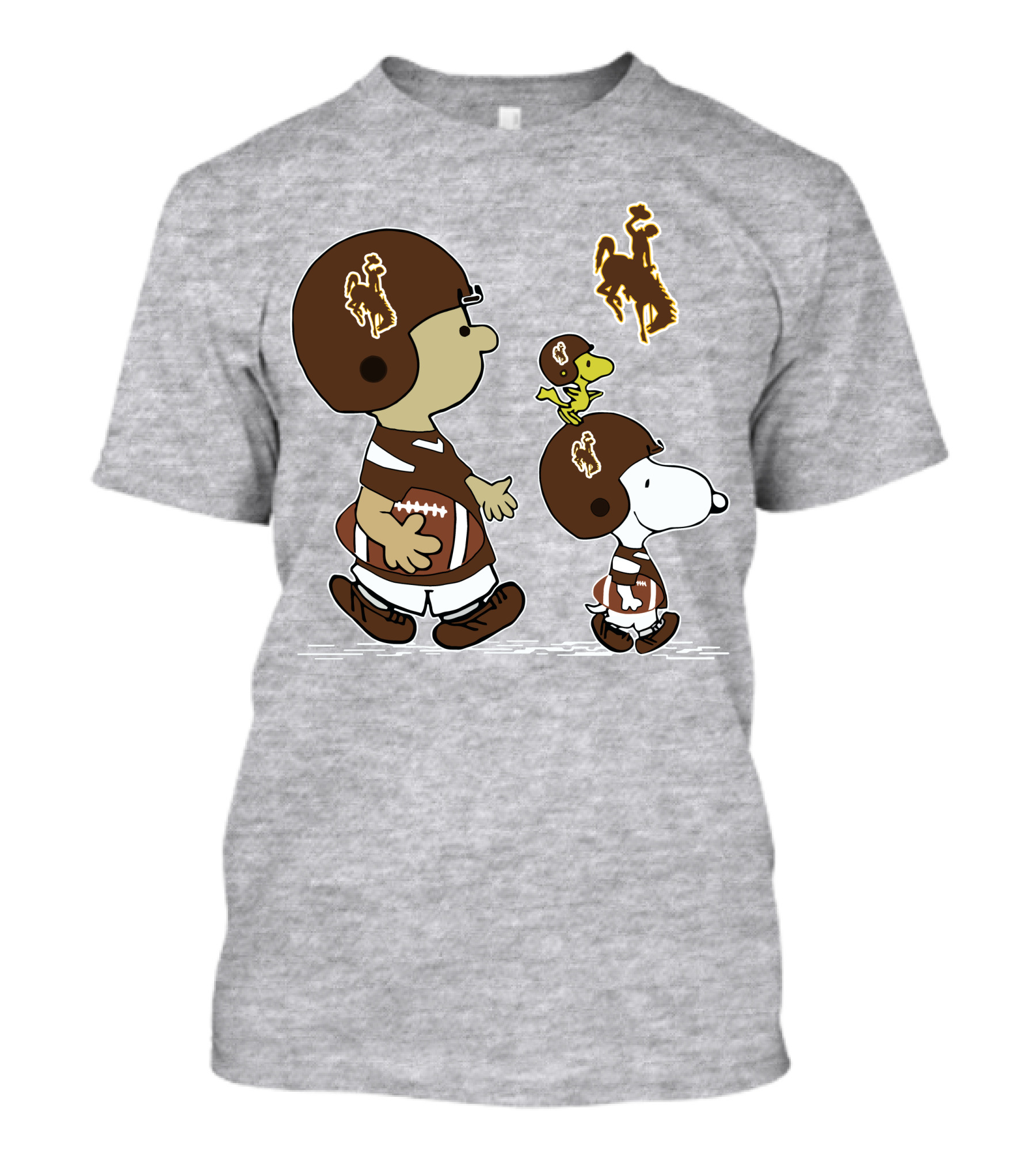 Wyoming Cowboys Peanuts Characters Football T-Shirt