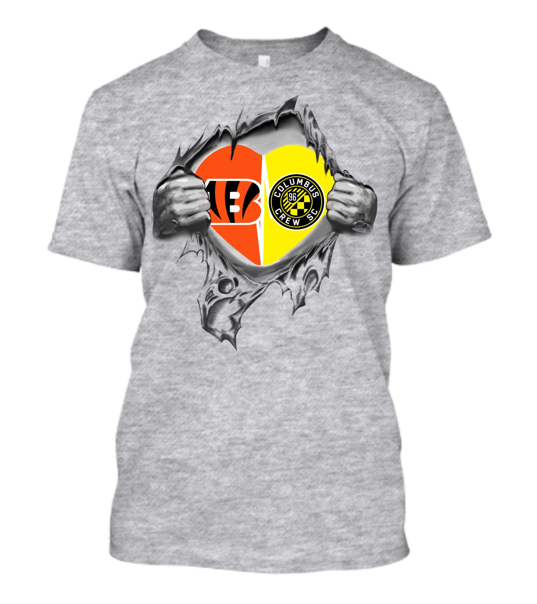 Bengals Columbus Crew SC Heart T-Shirt