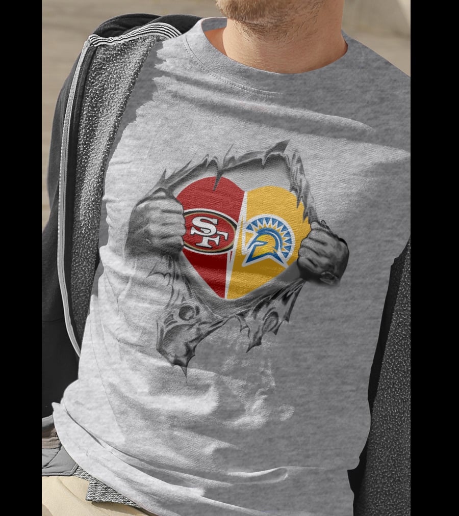 Sf 49Ers San Jose State Spartans Heart Of Loyalty And Pride T-Shirt